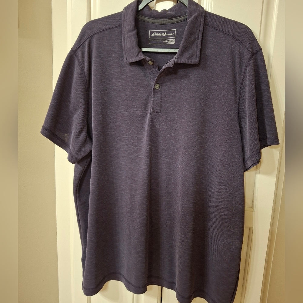 Eddie Bauer Men's Purple Polo Shirt